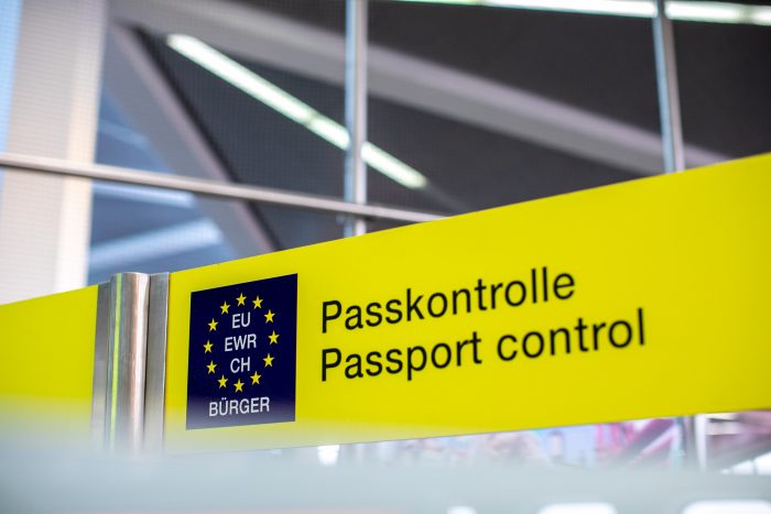 passport control sign