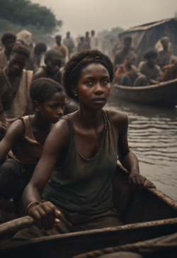 ai generated, migrants, girl